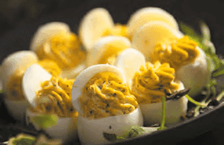 Entrée Oeuf Mimosa du restaurant Chaud Devant! du Marché de Rungis