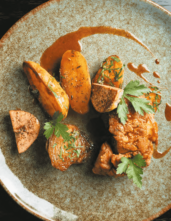 Pomme de ris de veau sauté servi au restaurant Le Rond Point au Marché de Rungis