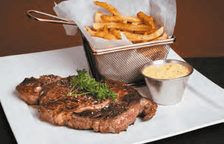 Entrecote avec des frites du restaurant les Vendanges du Marché de Rungis